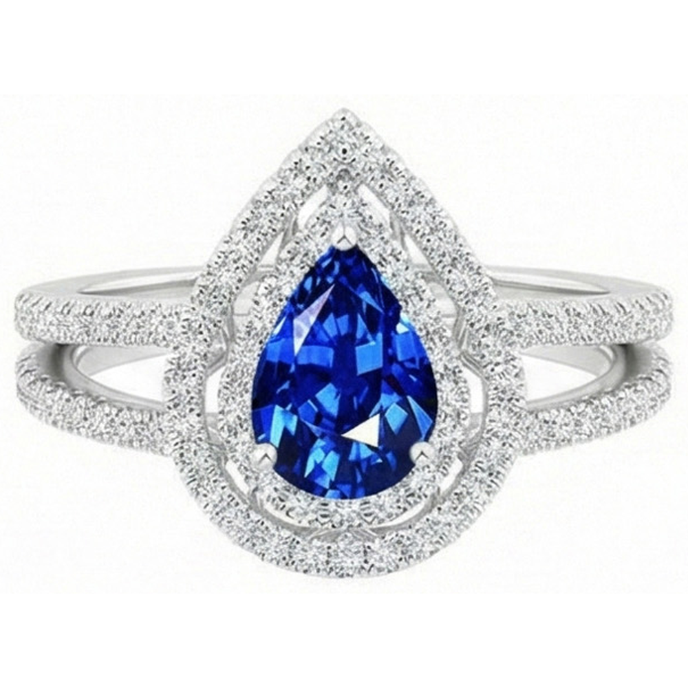 echter round diamant 4.90Karat ring Vorderansicht