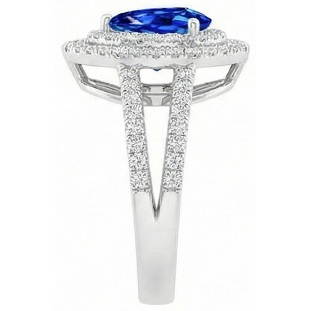 echter round diamant 4.90Karat ring Profilansicht