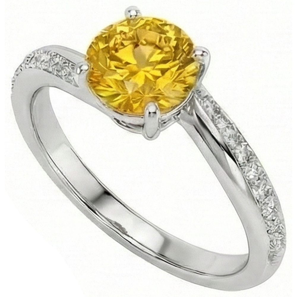 echter round diamant 3.50Karat ring Seitenansicht