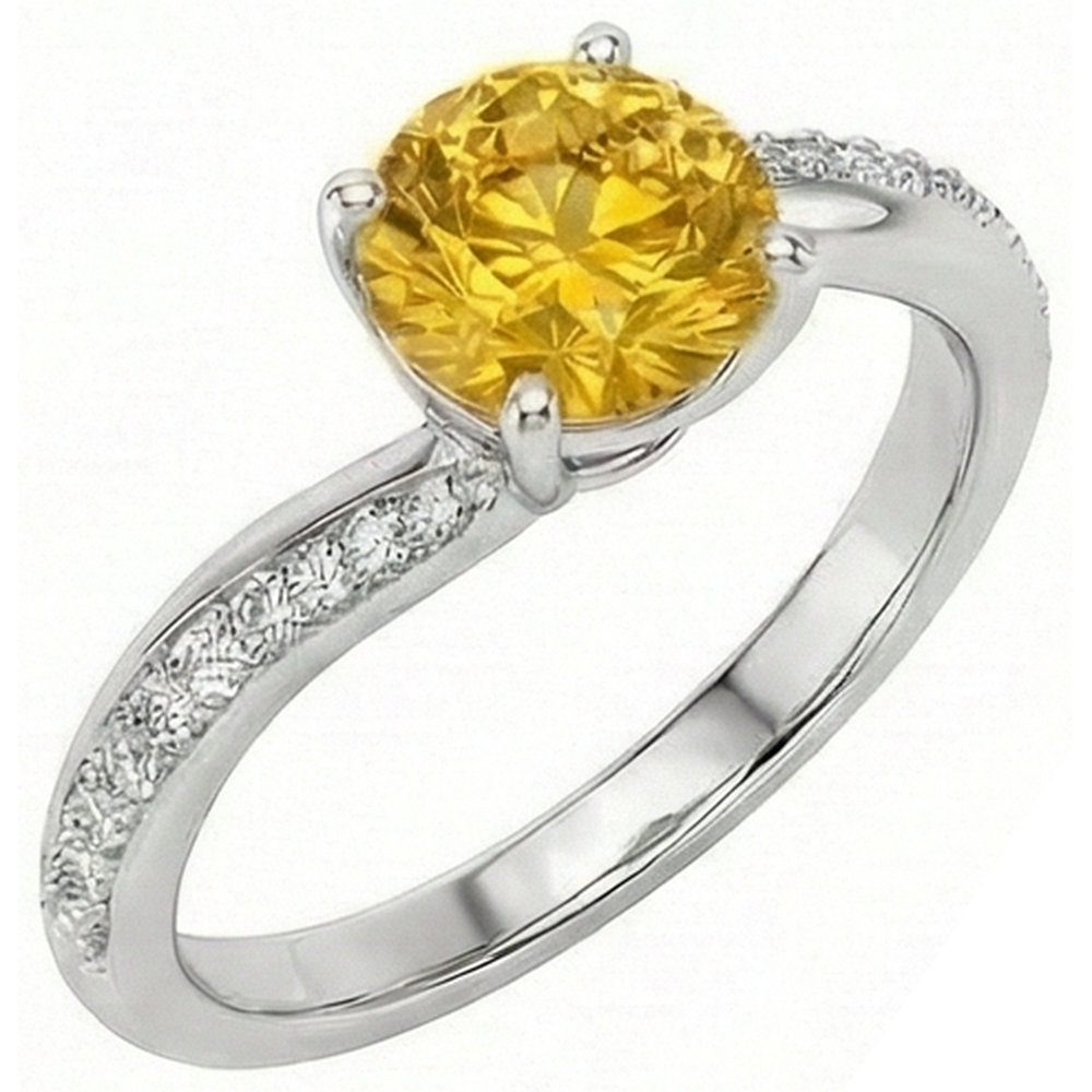echter round diamant 3.50Karat ring Detailansicht