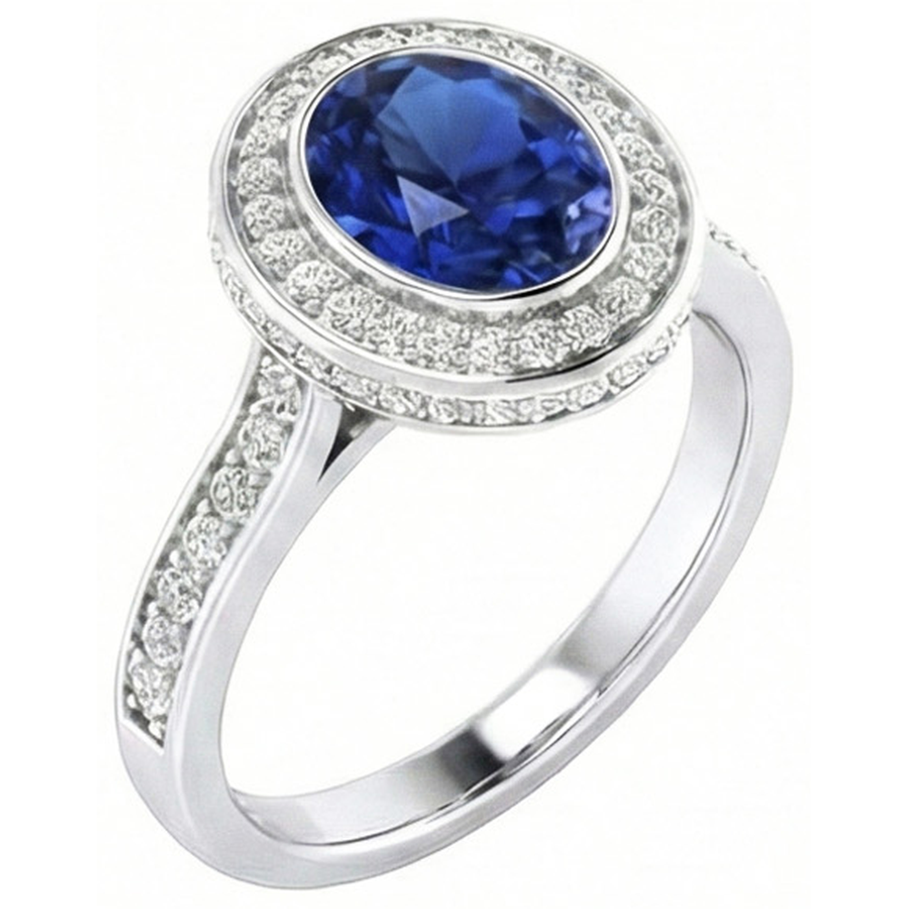 echter round diamant 14Karat ring Vorderansicht