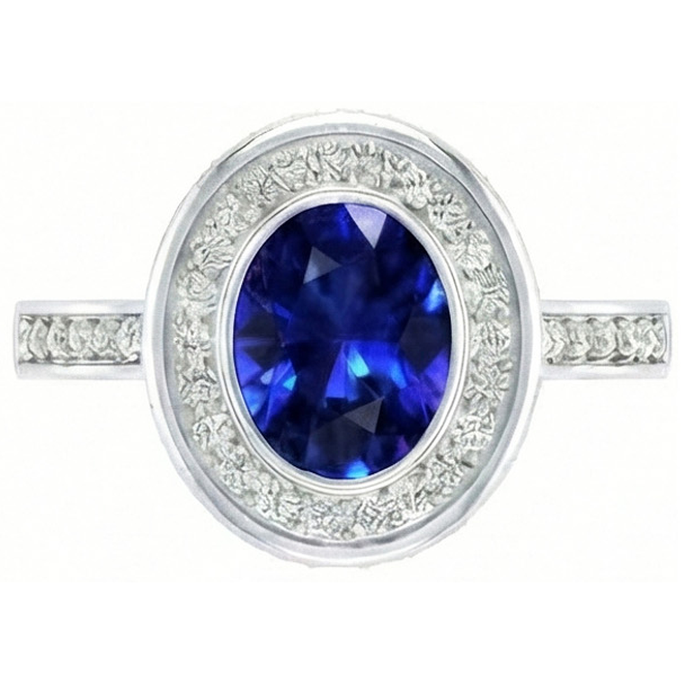 echter round diamant 14Karat ring Seitenansicht