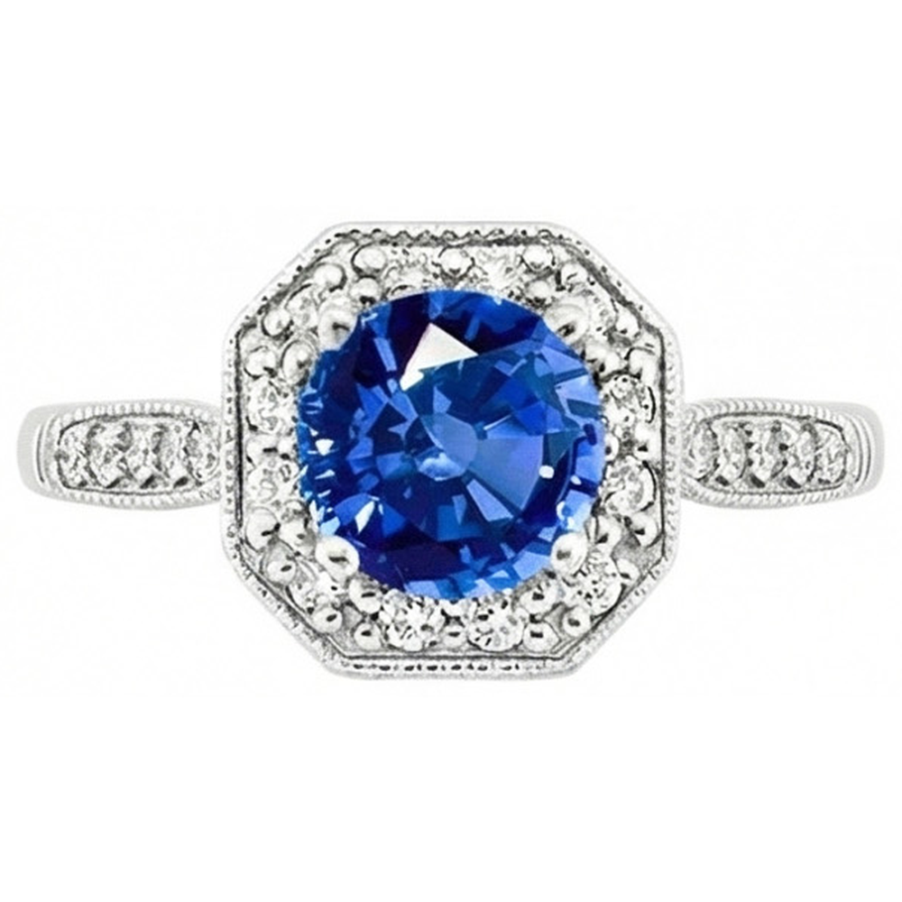 echter round diamant 3.35Karat ring Seitenansicht