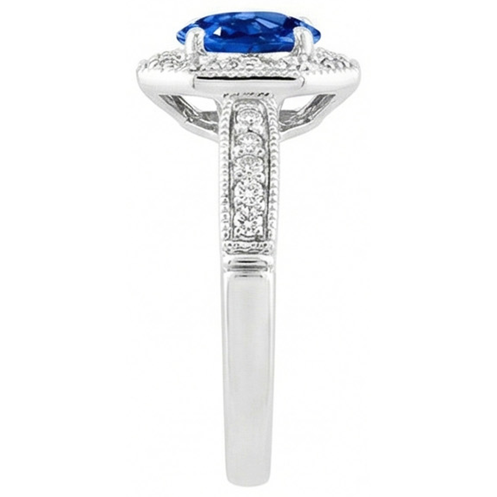 echter round diamant 3.35Karat ring Profilansicht