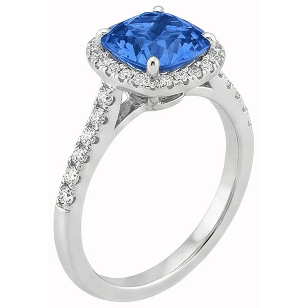 echter round diamant 3Karat ring Detailansicht