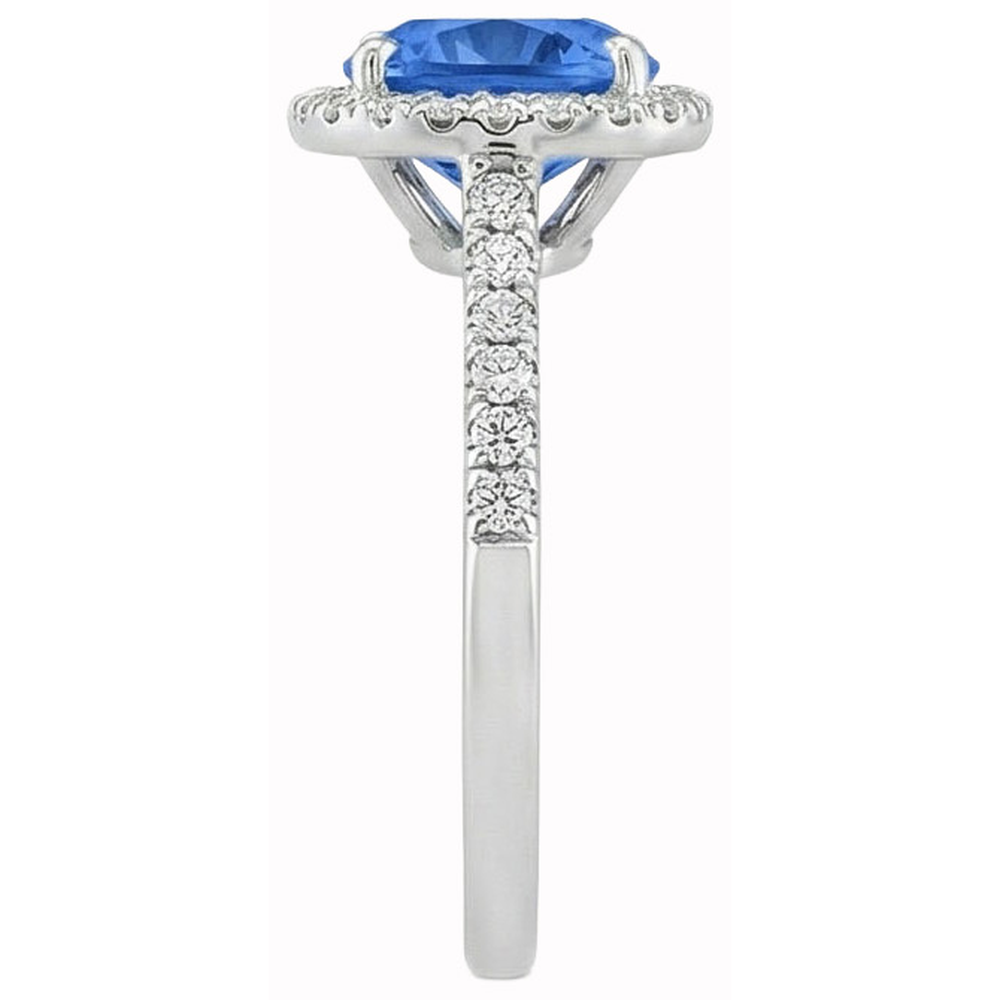 echter round diamant 3Karat ring Profilansicht