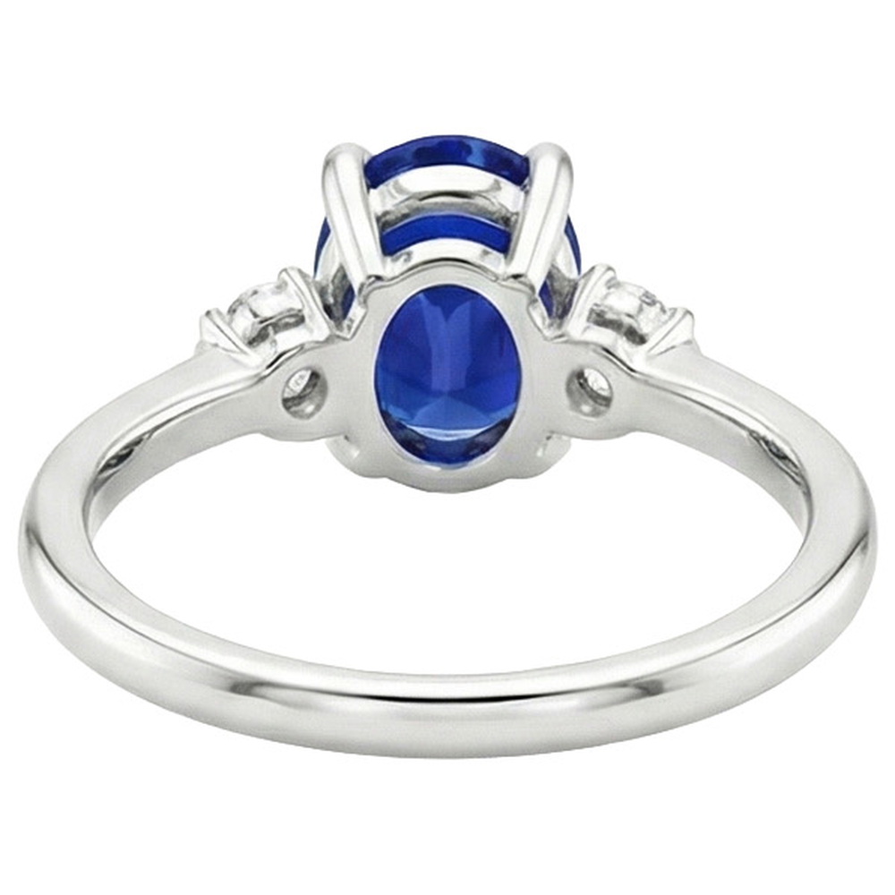 echter oval diamant 3.50Karat ring Seitenansicht