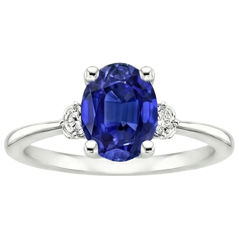 echter oval diamant 3.50Karat ring Detailansicht