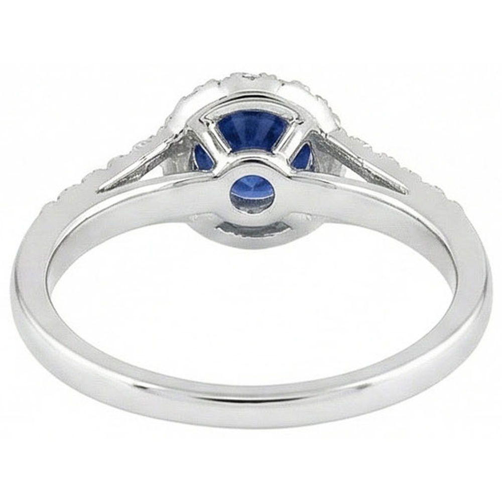 echter round diamant 4.50Karat ring Profilansicht