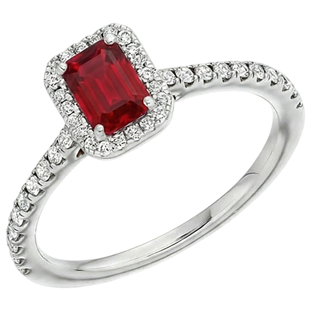 echter emerald rubin 2.30Karat ring Detailansicht