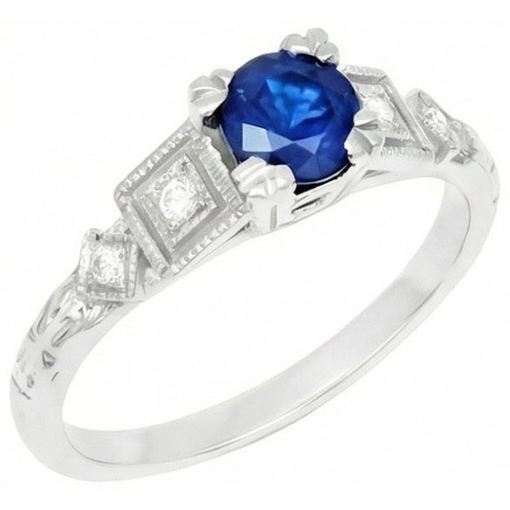 echter round diamant 1.65Karat ring Vorderansicht