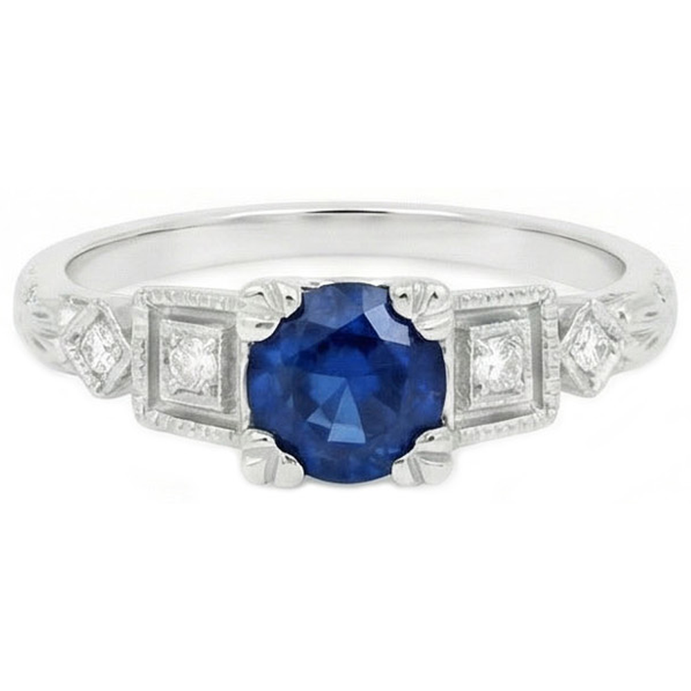 echter round diamant 1.65Karat ring Draufsicht