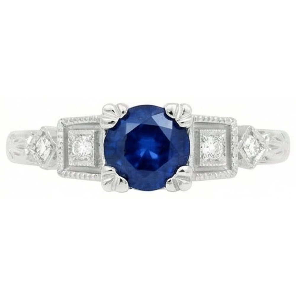 echter round diamant 1.65Karat ring Seitenansicht