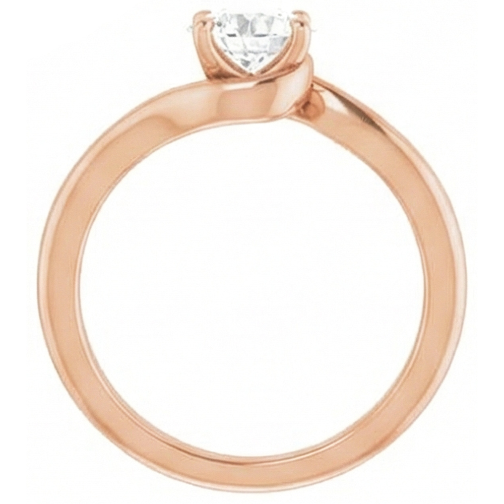 Naturreiner Edler Diamant Solitär-Ring – Seitenansicht