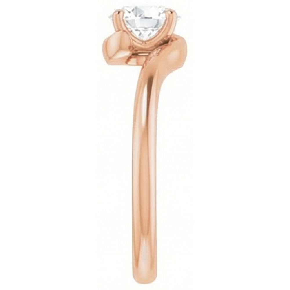 Naturreiner Edler Diamant Solitär-Ring 1,50 Karat 14K Roségold – Schrägansicht