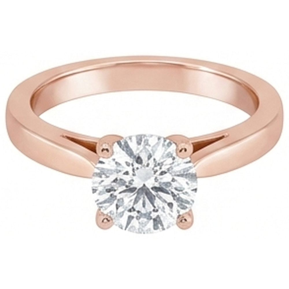 echter round diamant 1Karat ring Detailansicht