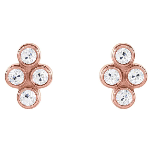 Diamant Ohrringe 0,50-Karat 14K Roségold – Hauptansicht