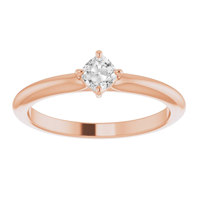 Diamant Solitär-Verlobungsring 2-Karat 14K Roségold – Hauptansicht