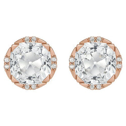 Zeitloser Antik-Kissen-Schliff Diamant Ohrhänger – 3 Karat 14K