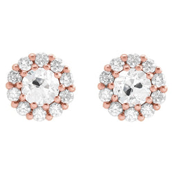 Diamant Antik-Kissen-Schliff Ohrhänger 1,5 Karat in 14K Roségold
