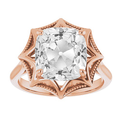 Solitär-Verlobungsring 14K Roségold – Diamant Kissen-Schliff 5