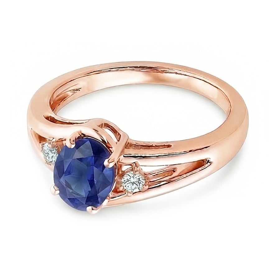 echter oval diamant 2.25Karat ring Profilansicht