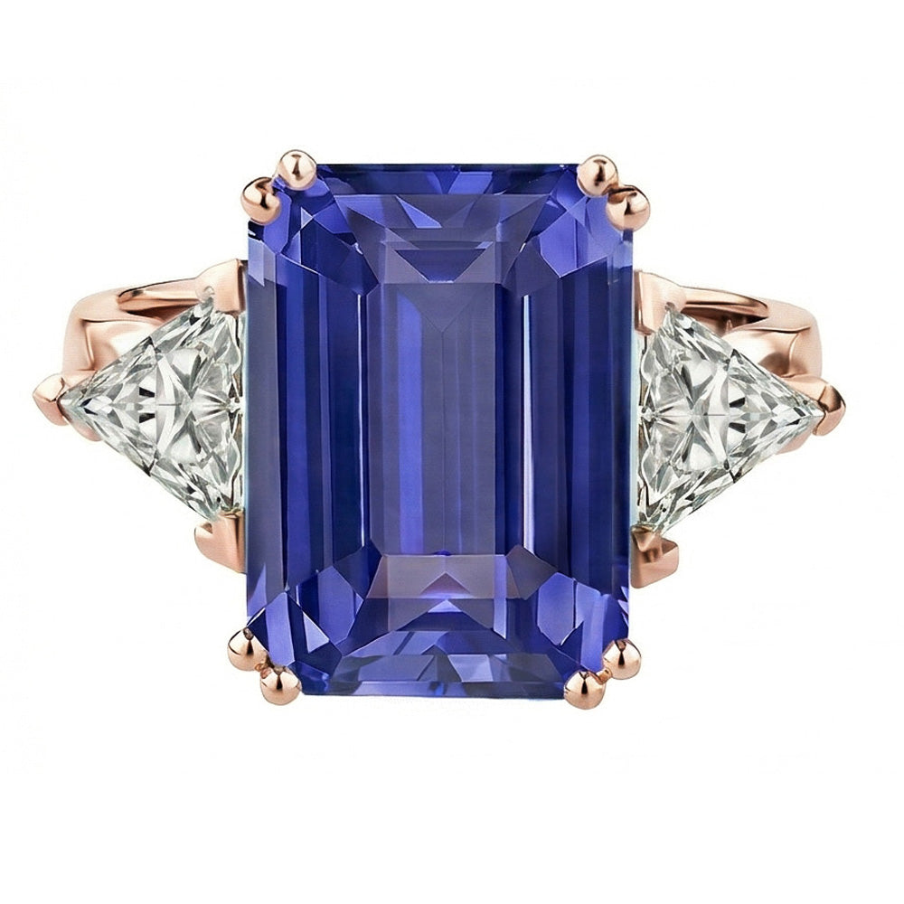 echter radiant diamant 3.50Karat ring Detailansicht