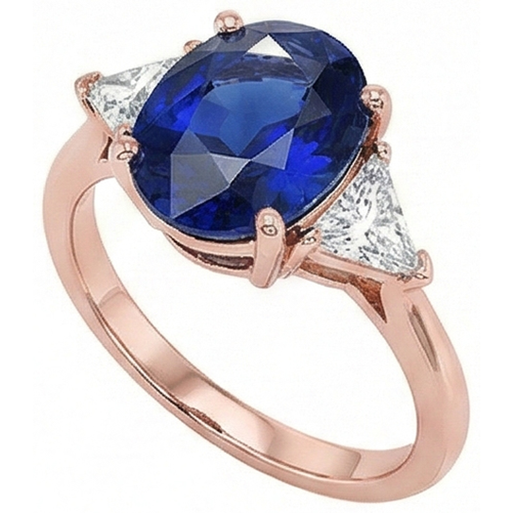 echter oval diamant 8.25Karat ring Detailansicht