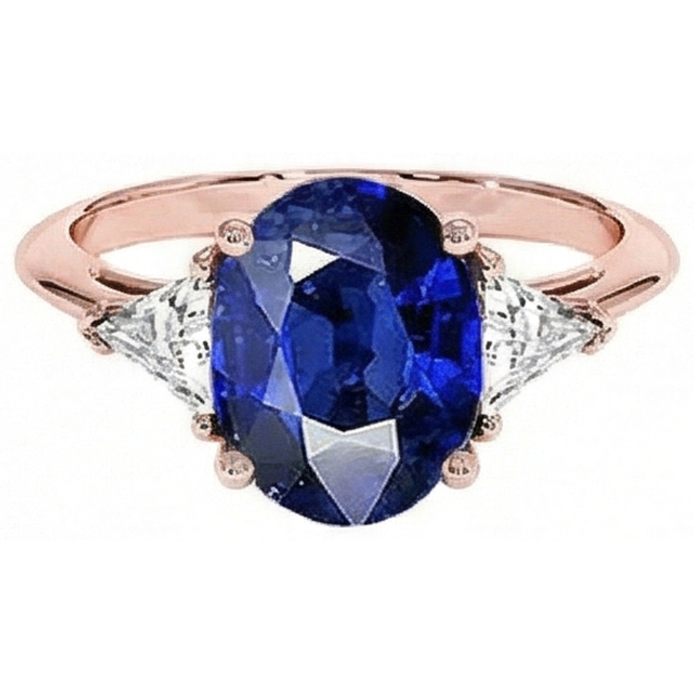 echter oval diamant 8.25Karat ring Vorderansicht