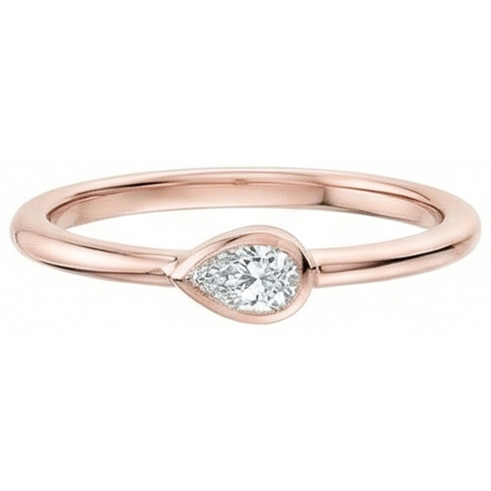 echter oval diamant 1Karat ring Seitenansicht