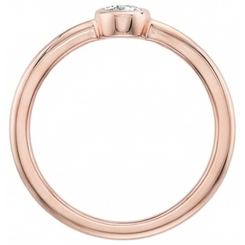 echter oval diamant 1Karat ring Draufsicht