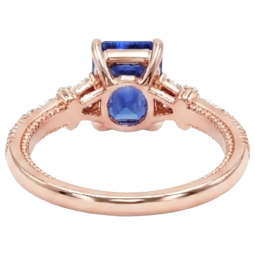 echter round diamant 4Karat ring Draufsicht