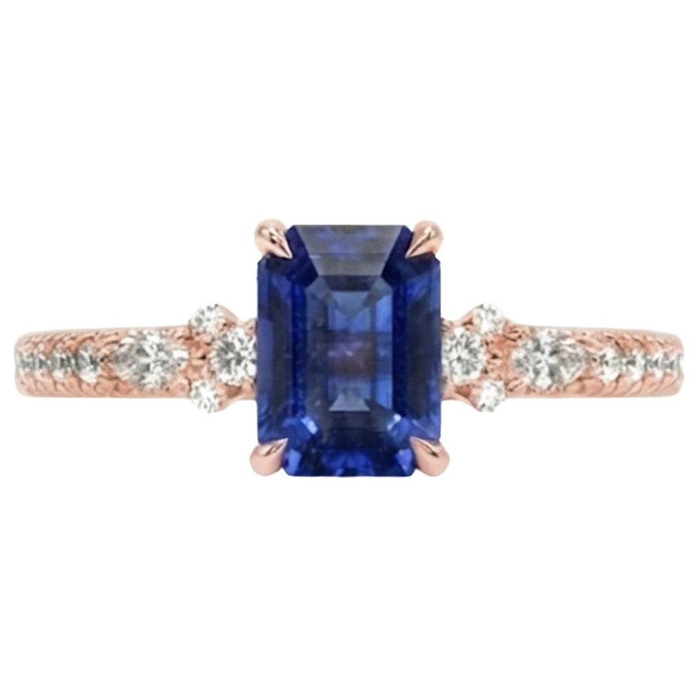 echter round diamant 4Karat ring Profilansicht