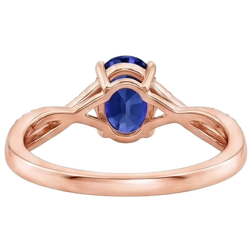 echter oval diamant 3.75Karat ring auf Weiß