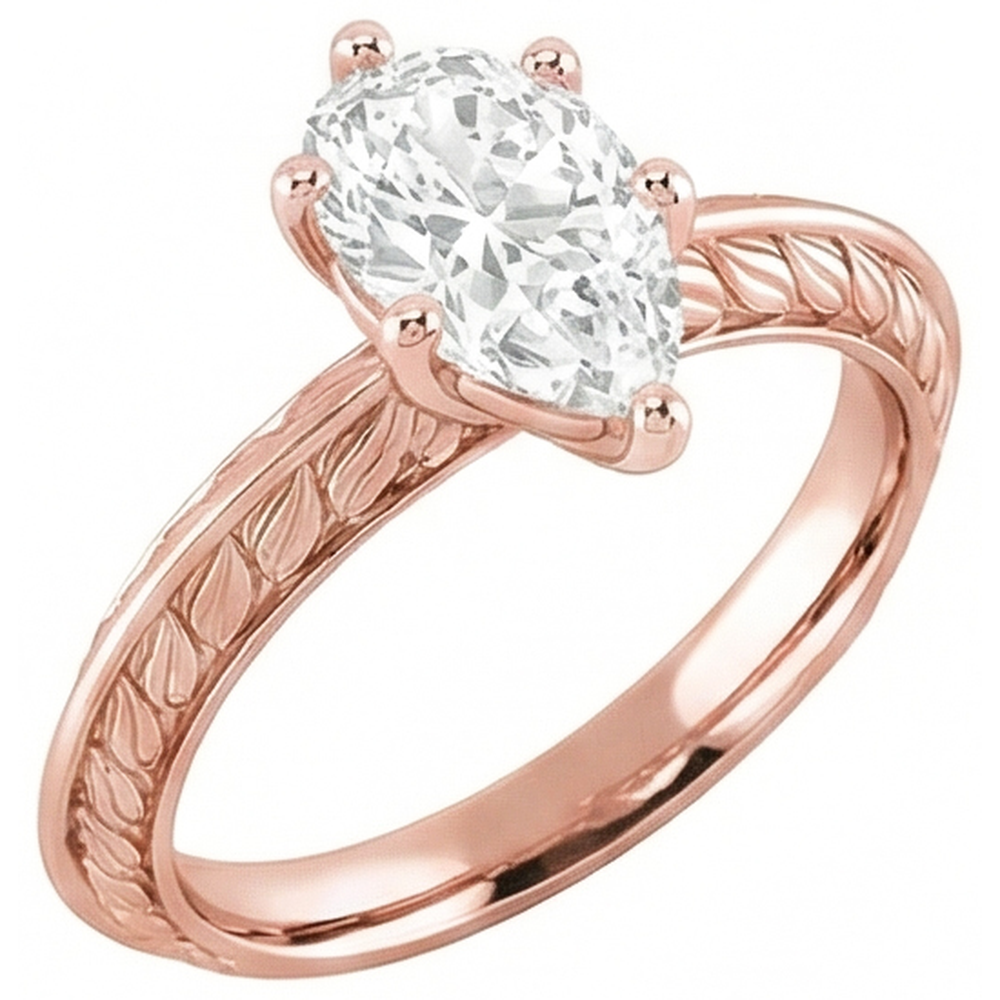 echter round diamant 3.50Karat ring Seitenansicht