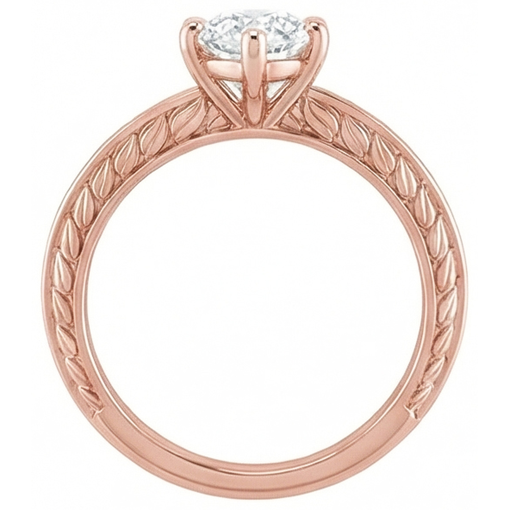 echter round diamant 3.50Karat ring Detailansicht