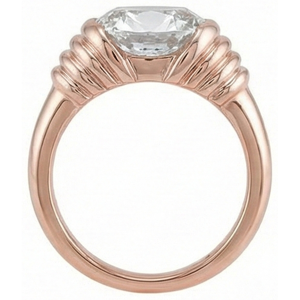 echter cushion diamant 2.25Karat ring Draufsicht