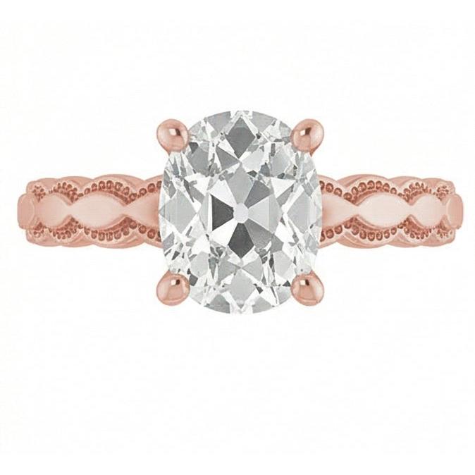 echter oval diamant 3.25Karat ring Seitenansicht