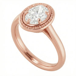 Echter Diamant Ring 4 Karat - 14K Roségold