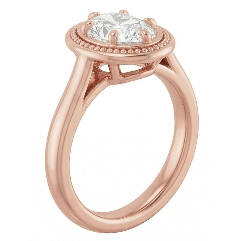 echter oval diamant 4Karat ring Draufsicht