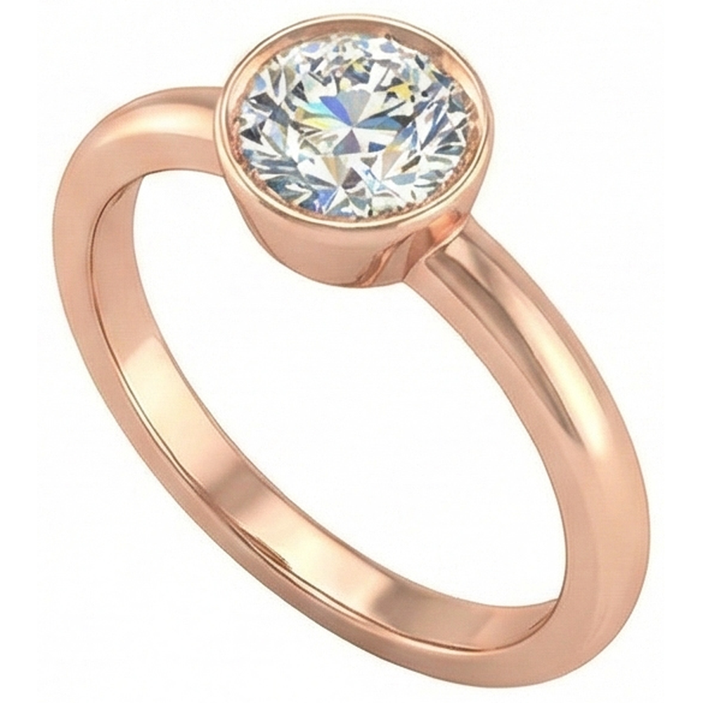 echter round diamant 1.50Karat ring Detailansicht