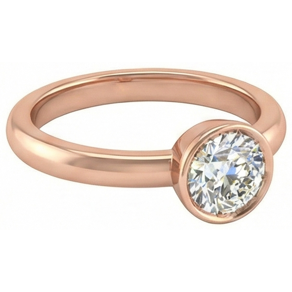 echter round diamant 1.50Karat ring Draufsicht