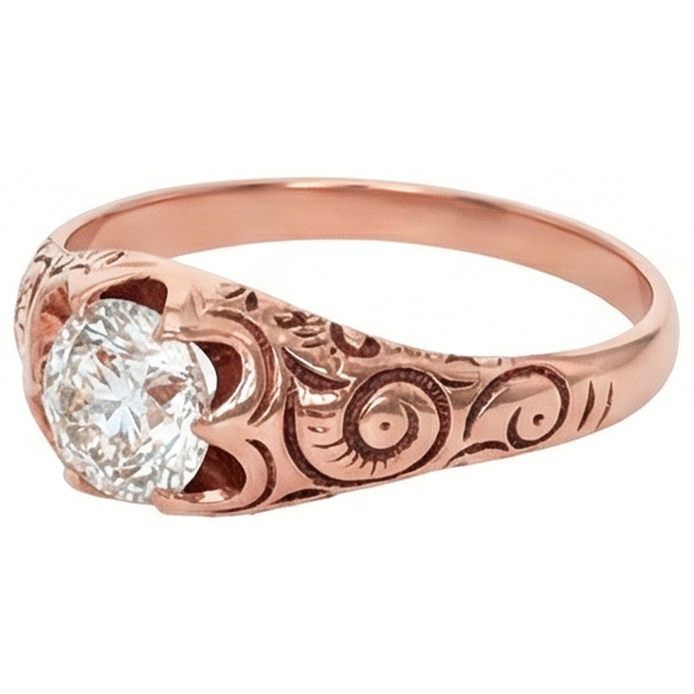 echter baguette diamant 1Karat ring Draufsicht
