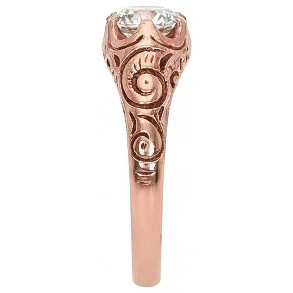 echter baguette diamant 1Karat ring auf Weiß
