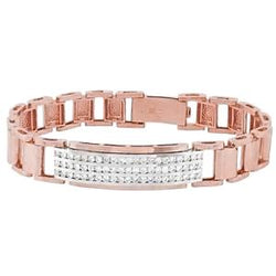 Roségold 14K Herren Natürliche Diamantarmband 3 Karat Diamantschmuck