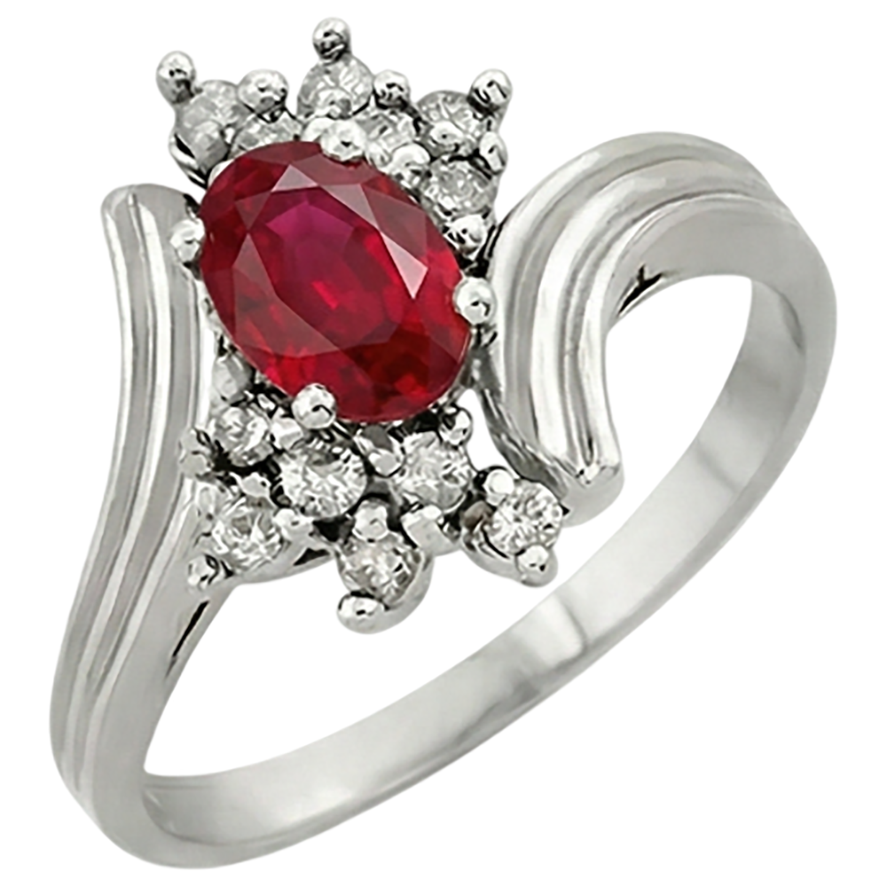 echter oval rubin 1.50Karat ring Detailansicht