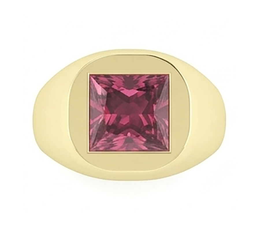 Roter Rubin Siegel Ring