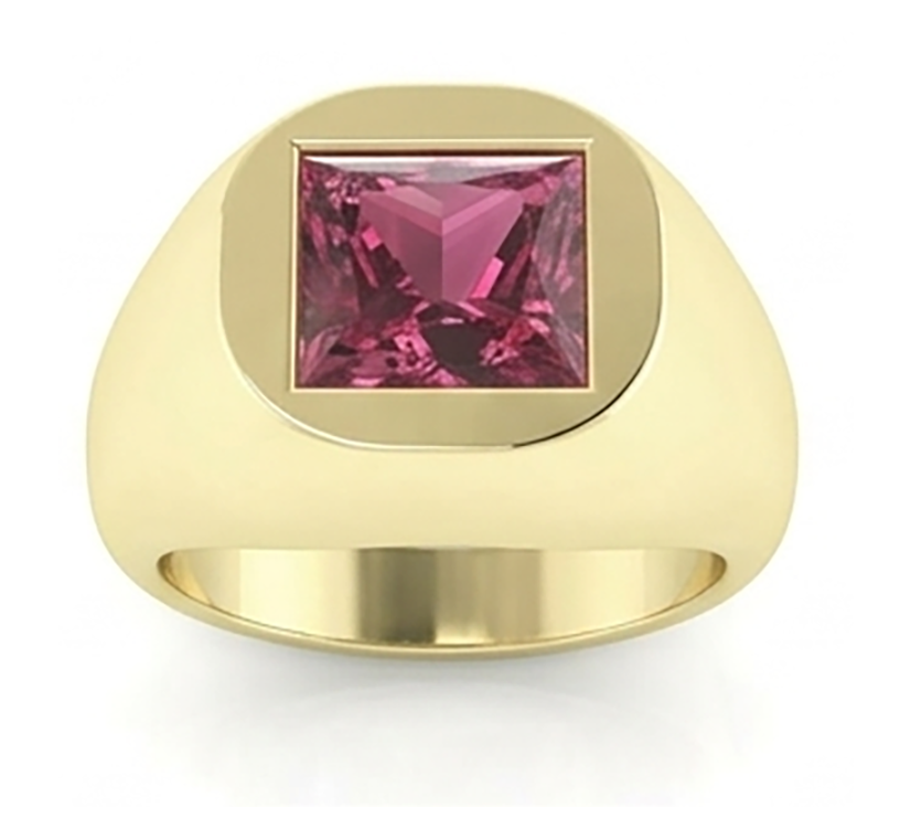 Roter Rubin Siegel Ring