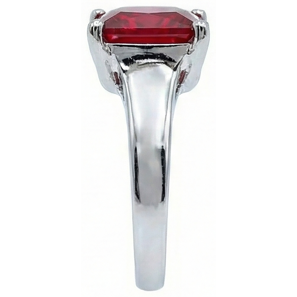 echter princess rubin 2.25Karat ring Detailansicht