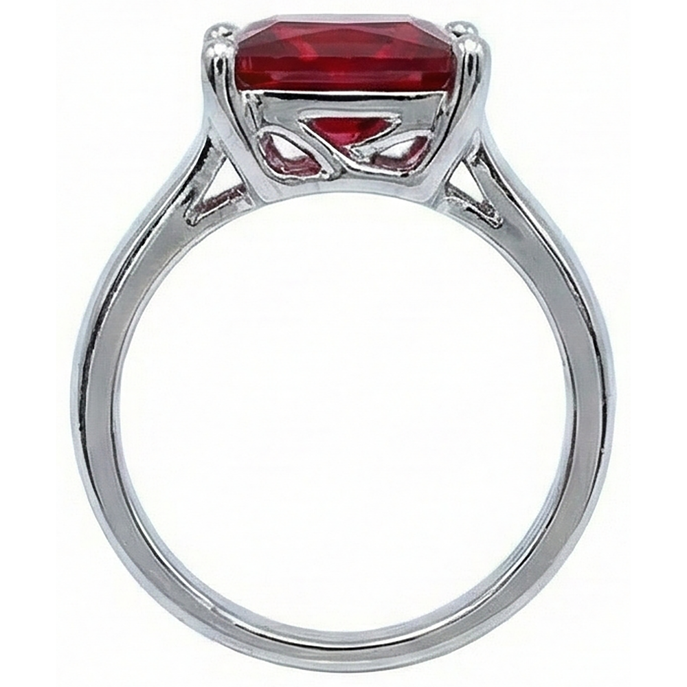 echter princess rubin 2.25Karat ring Draufsicht